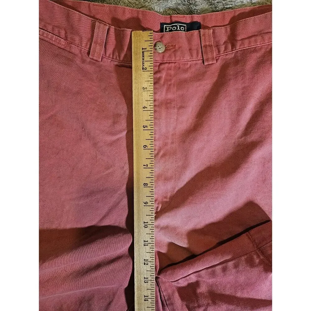 Polo Ralph Lauren Pink Chino Shorts Men's Size 40 100% Cotton, Pre-loved, Worn.